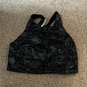 lululemon athletica Black Floral Sports Bra